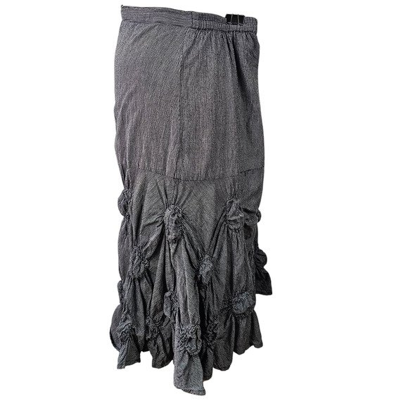 Tulip cotton black white pin stripe skirt circle poofs Small - Picture 5 of 8